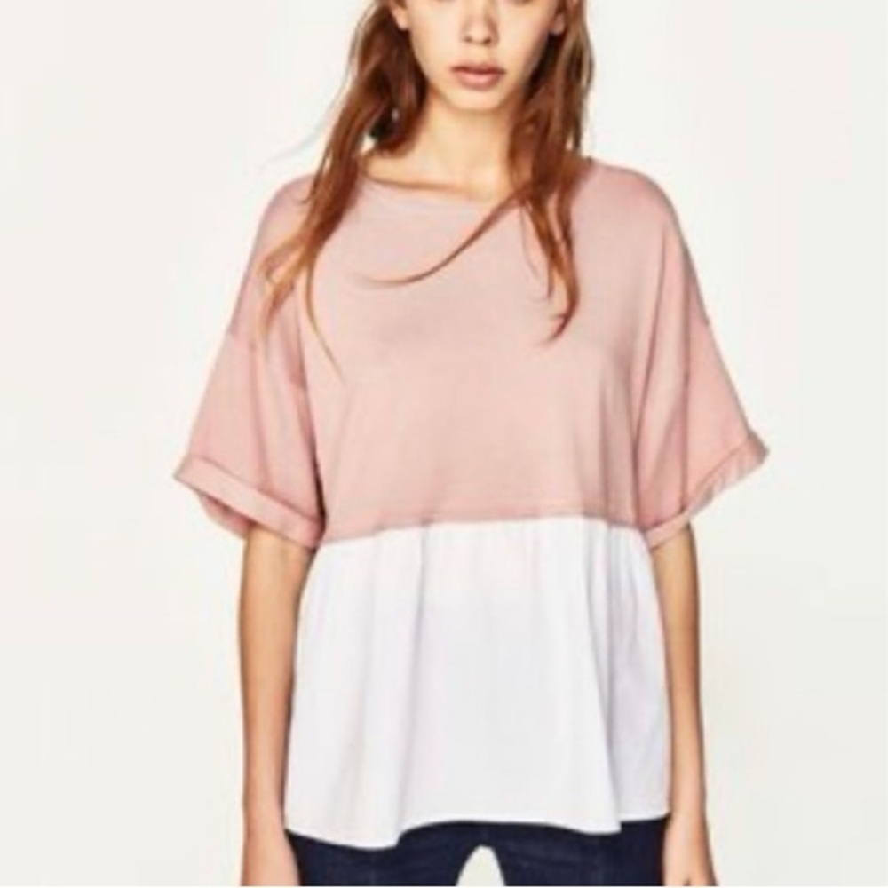 Zara Knit Blush Pink Top Small women’s - Picture 1 of 4